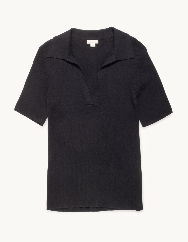 unsubscribed organic cotton cashmere polo sweater