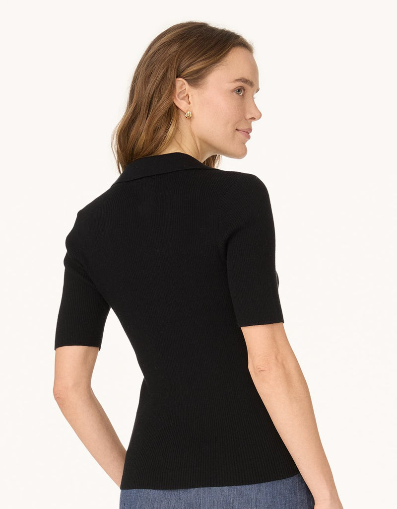 unsubscribed organic cotton cashmere polo sweater