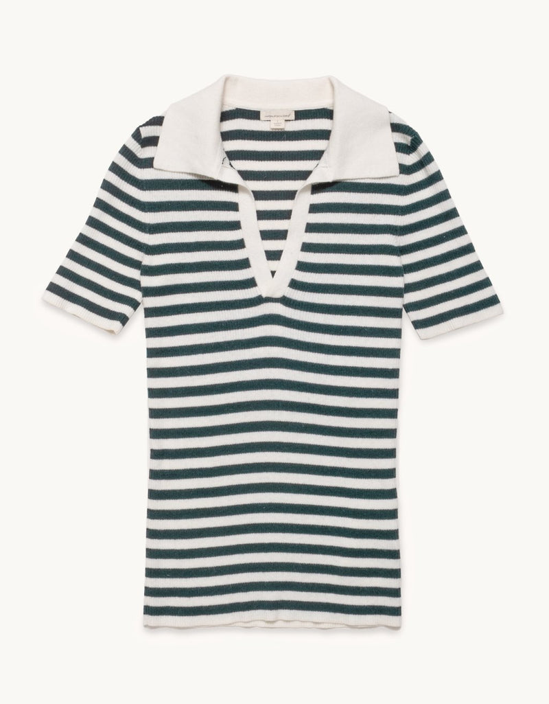 unsubscribed organic cotton cashmere polo sweater