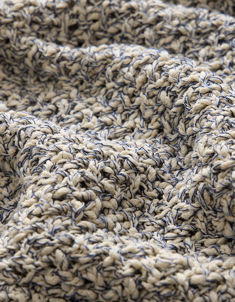 Unsubscribed Marled Cotton Puff Sleeve Sweater