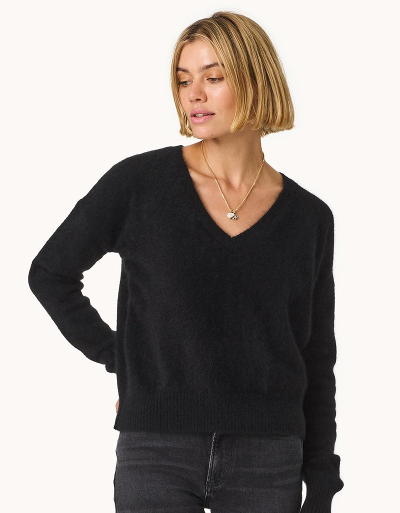 Unsubscribed Brushed V-Neck Sweater