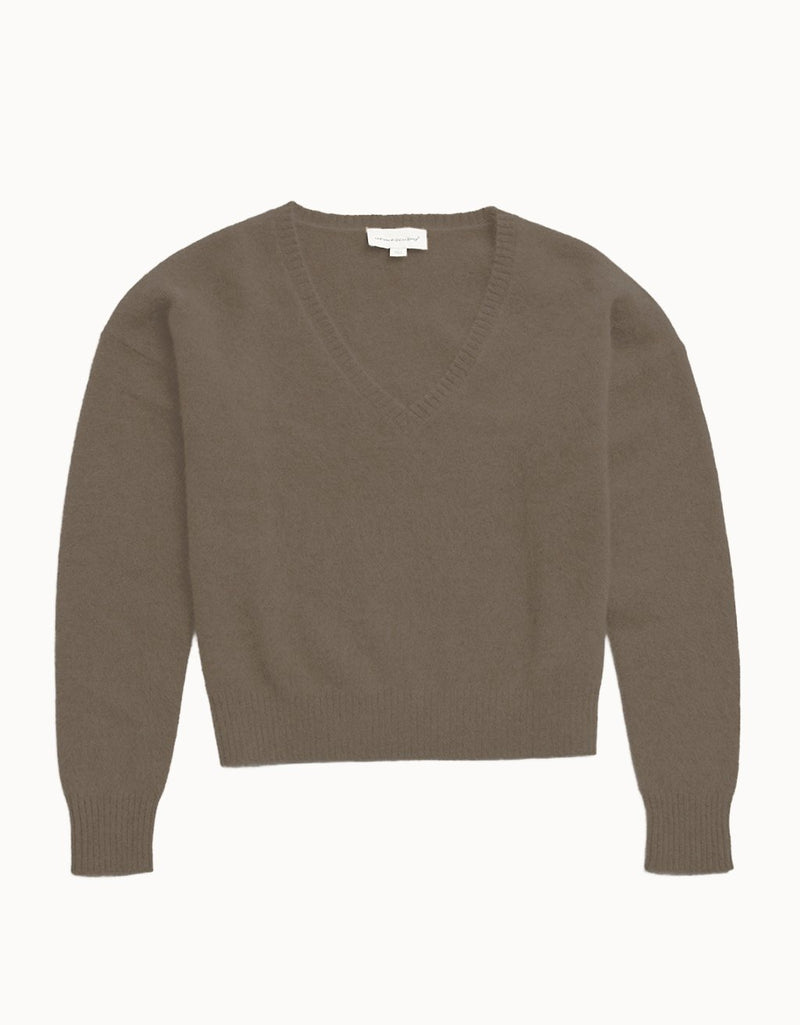 Unsubscribed Brushed V-Neck Sweater