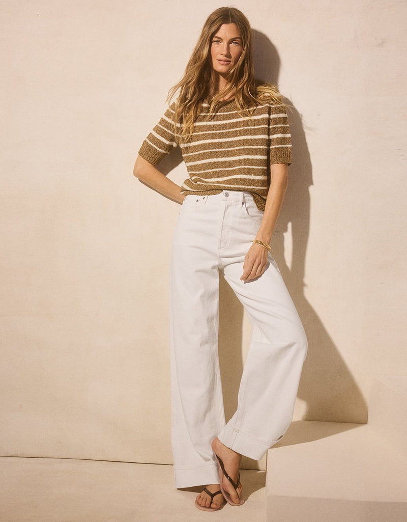 Unsubscribed Shimmer Stripe Sweater Tee