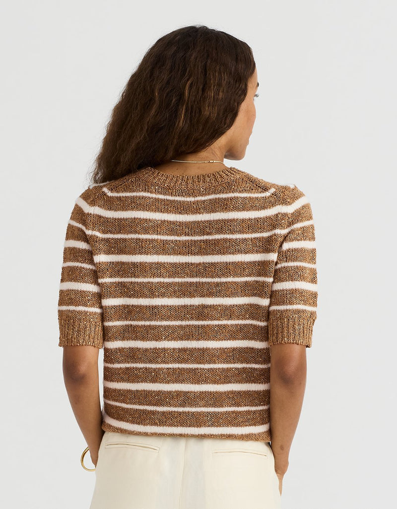 Unsubscribed Shimmer Stripe Sweater Tee