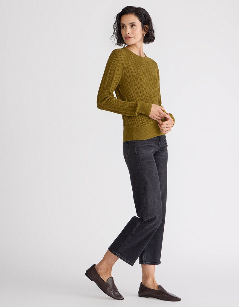 Unsubscribed Cableknit Crewneck Sweater