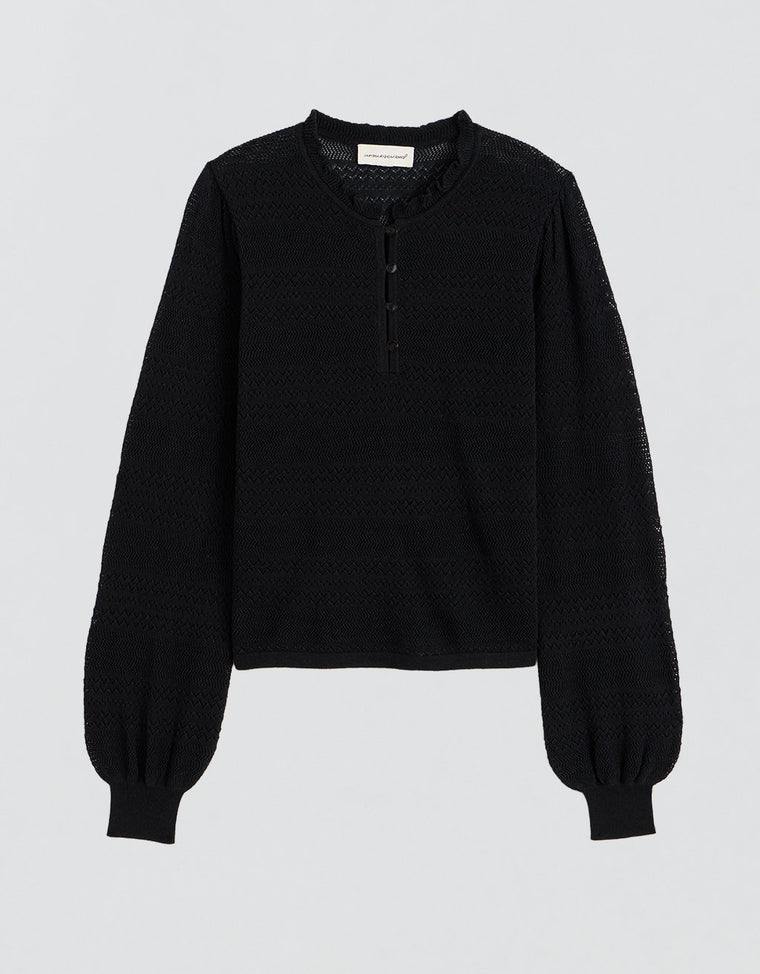 Unsubscribed Ruffle Popover Sweater