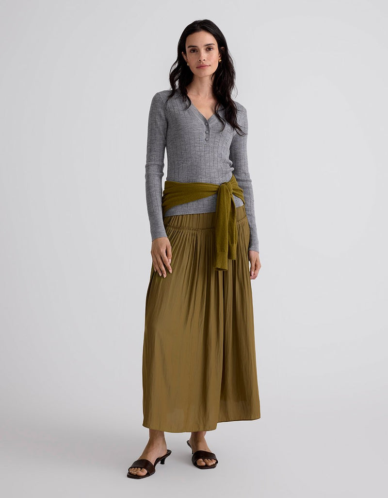 Unsubscribed Ribbed Henley Sweater