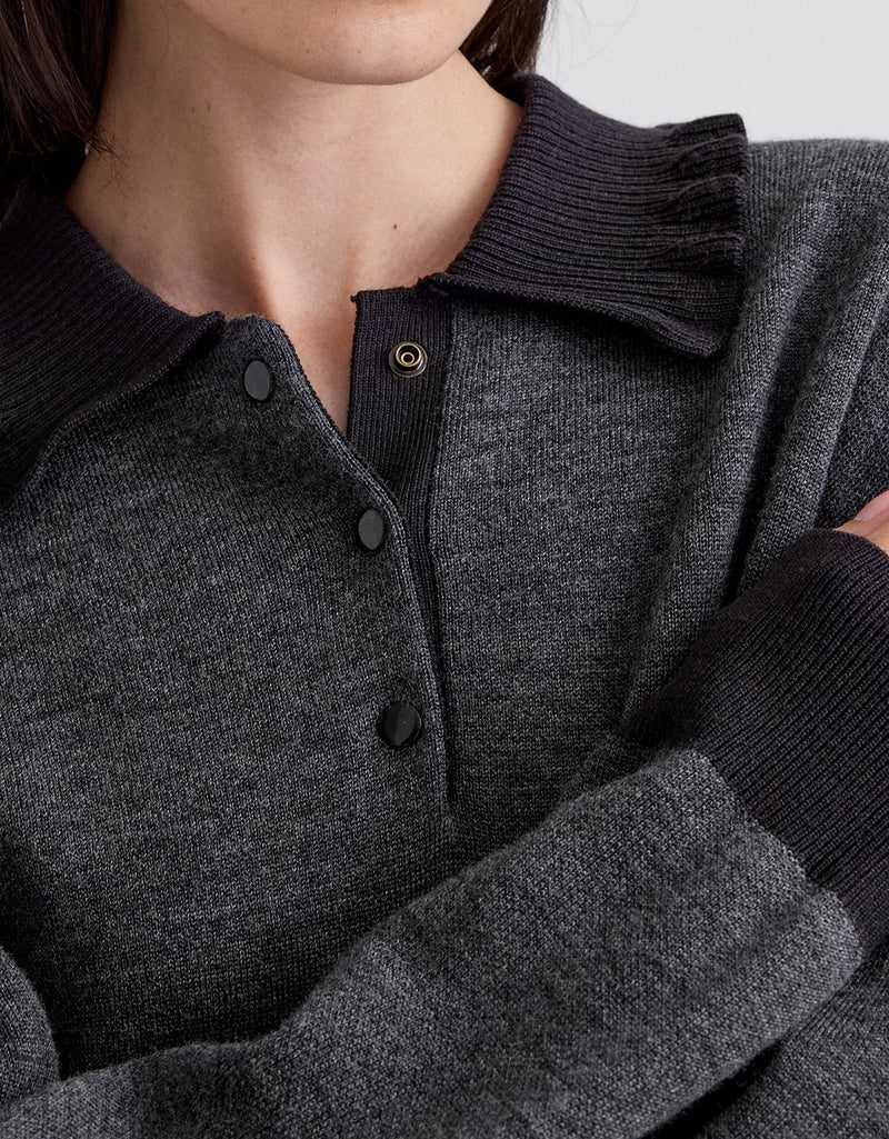 Unsubscribed Ruffle Rugby Sweater