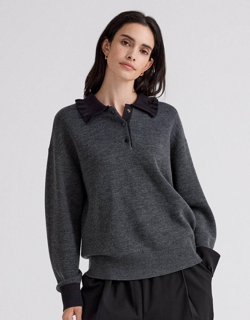 Unsubscribed Ruffle Rugby Sweater