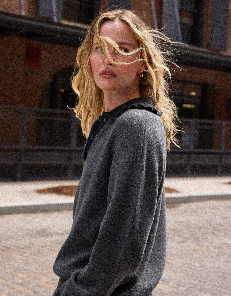 Unsubscribed Ruffle Rugby Sweater