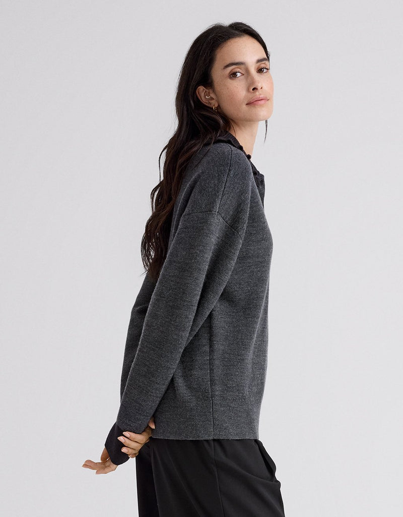 Unsubscribed Ruffle Rugby Sweater