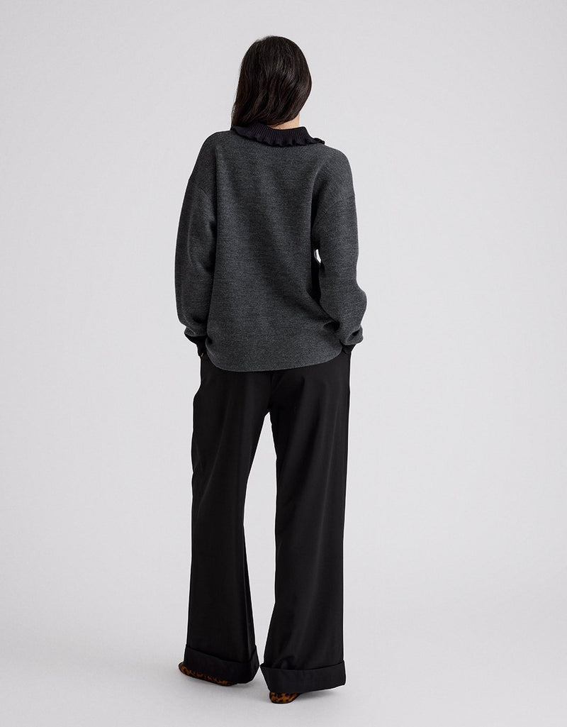 Unsubscribed Ruffle Rugby Sweater