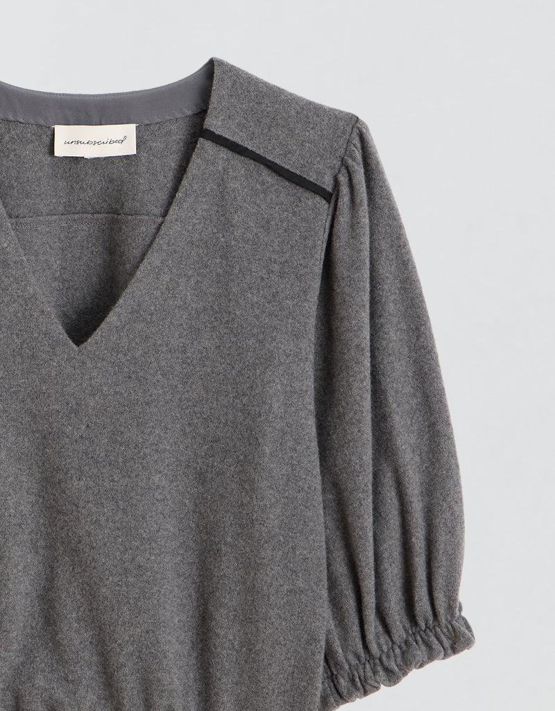 Unsubscribed Wool Bubble Top
