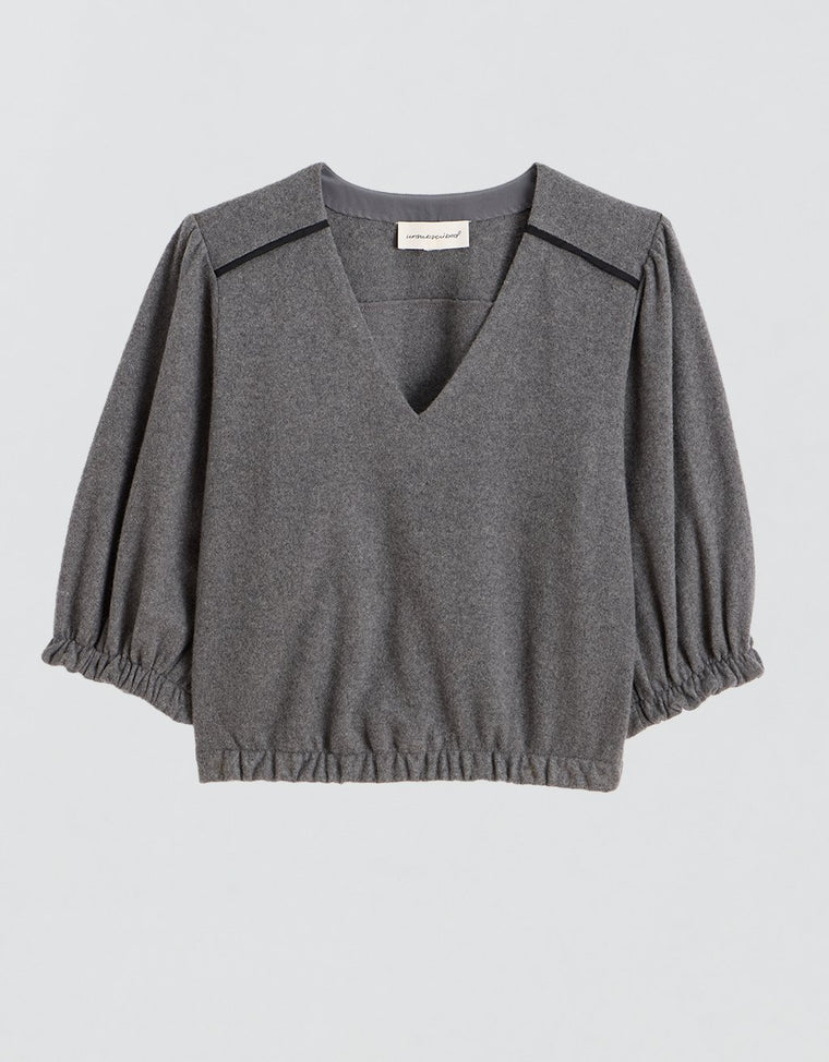 Unsubscribed Wool Bubble Top