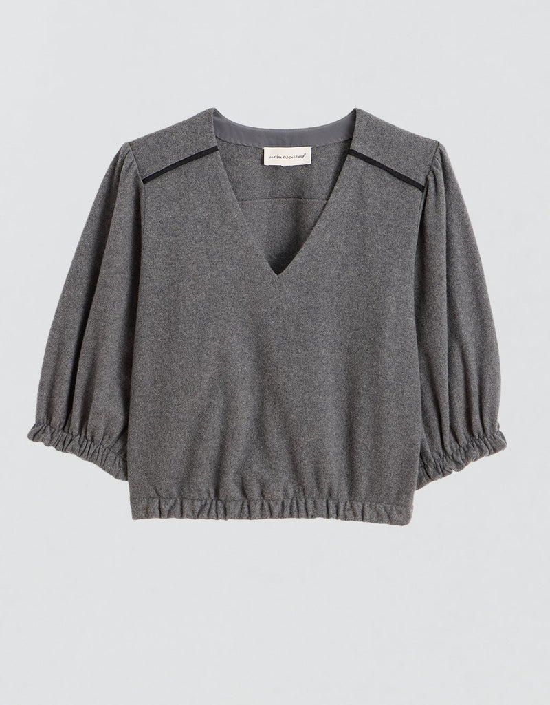 Unsubscribed Wool Bubble Top