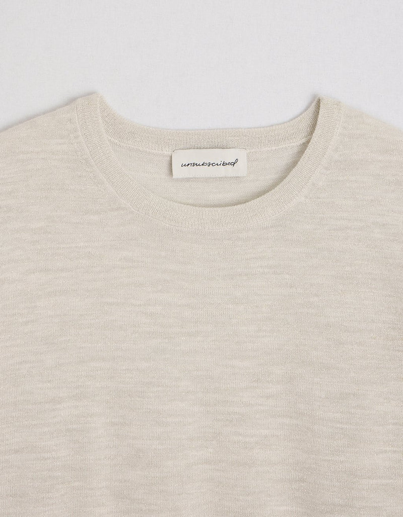 Unsubscribed Linen Shimmer Sweater Tee