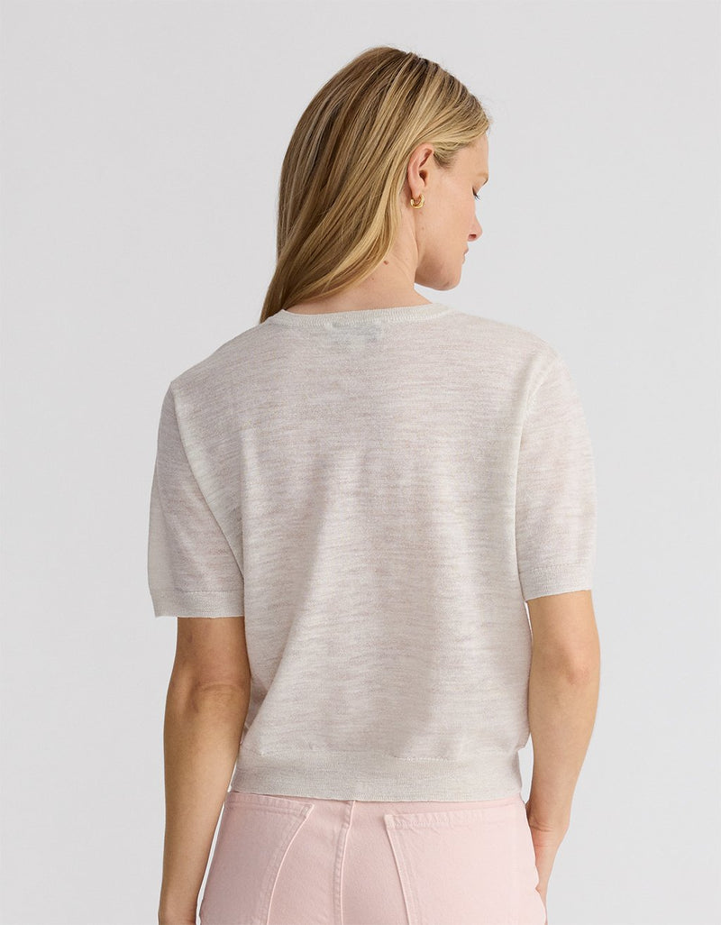 Unsubscribed Linen Shimmer Sweater Tee