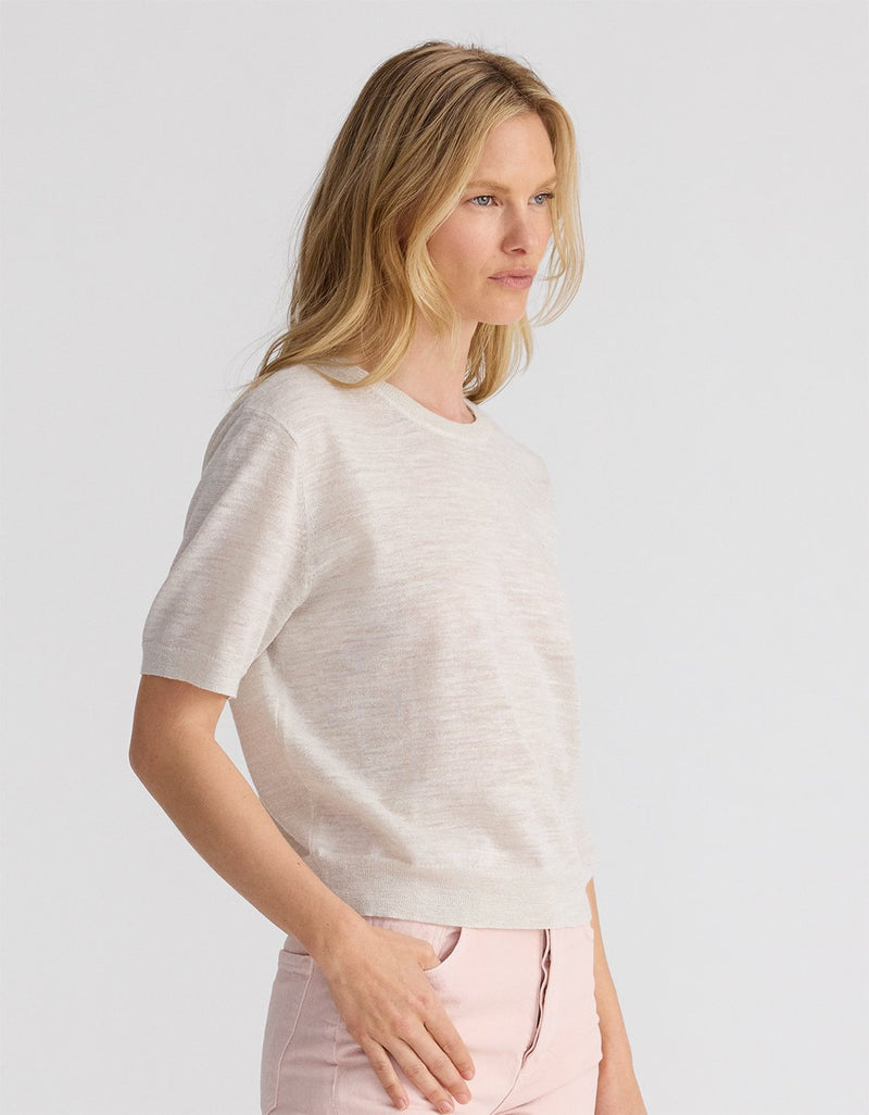 Unsubscribed Linen Shimmer Sweater Tee