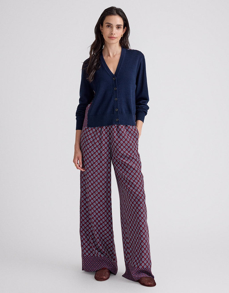 Unsubscribed Cardigan with Foulard Print