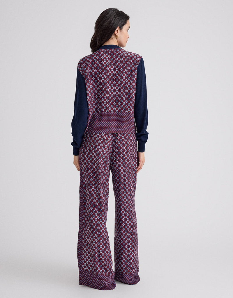 Unsubscribed Cardigan with Foulard Print