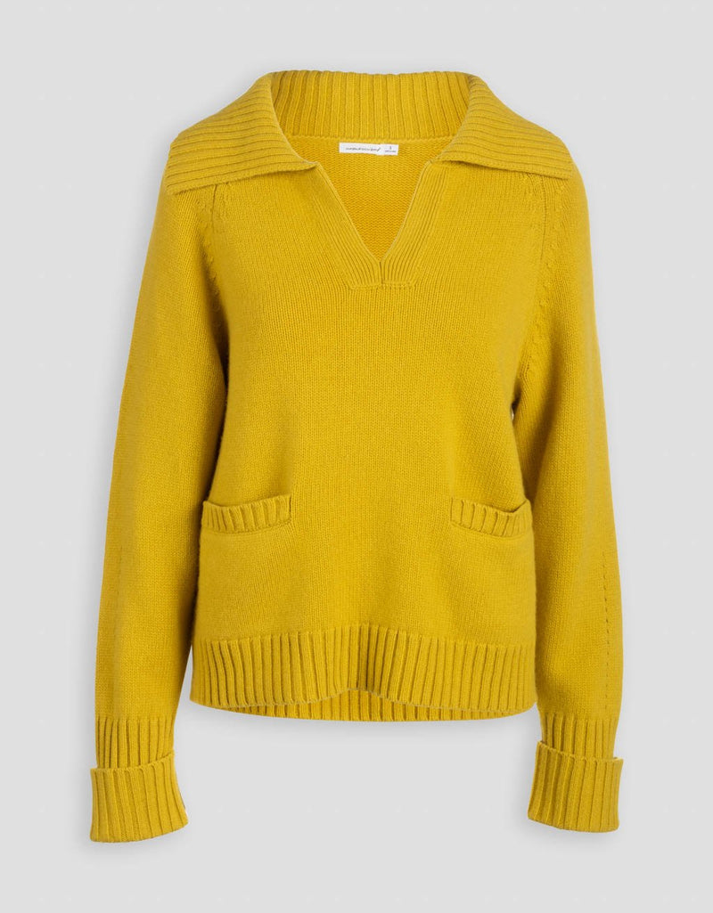 Unsubscribed Cocoon-Weight Cashmere Polo Sweater