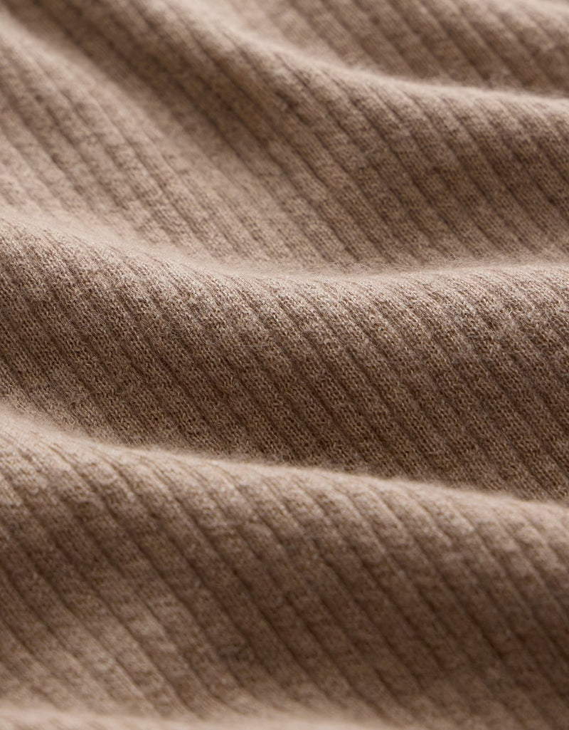 Unsubscribed Whisper-Weight Cashmere Ribbed Cardigan