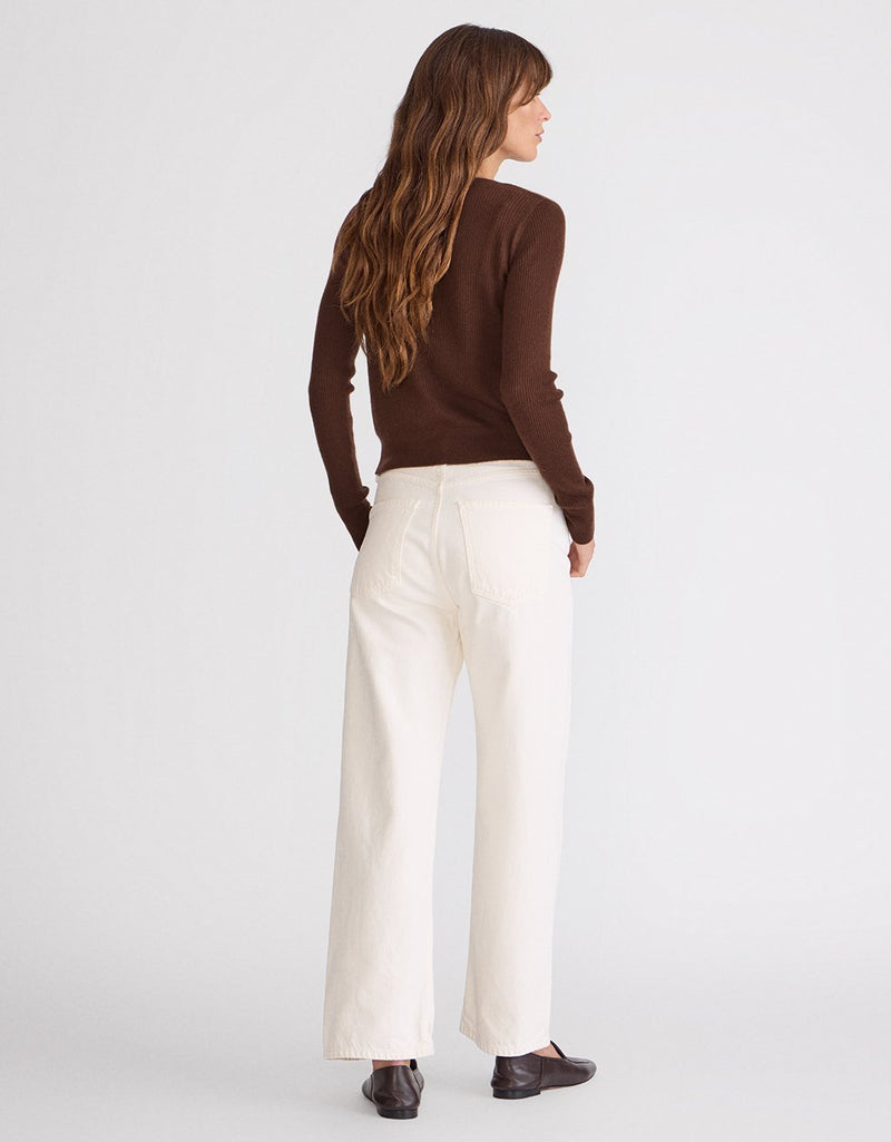 Unsubscribed Whisper-Weight Cashmere Ribbed Cardigan