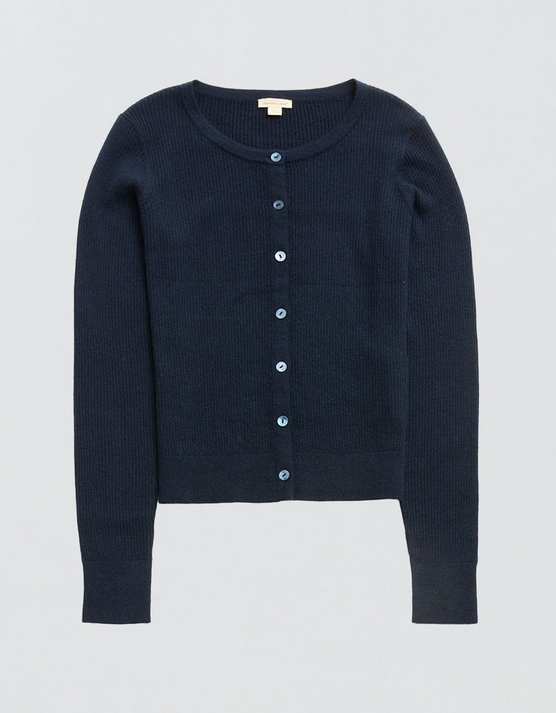 Unsubscribed Whisper-Weight Cashmere Ribbed Cardigan