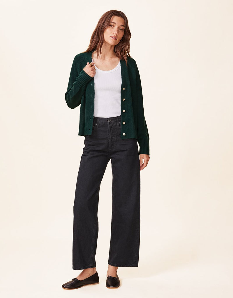 Unsubscribed Cocoon-Weight Cashmere Jersey Cardigan