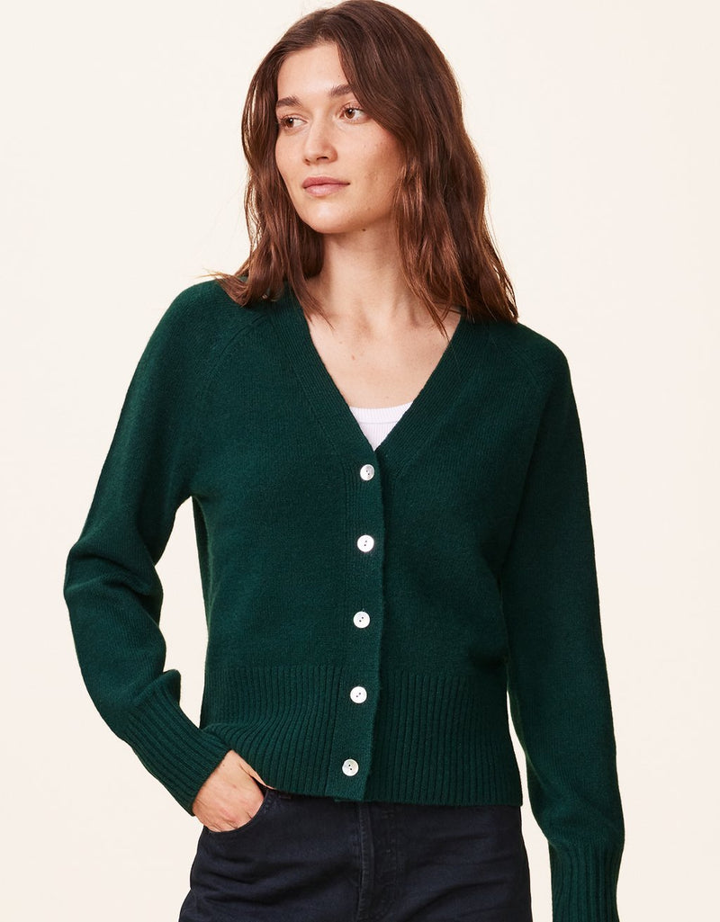 Unsubscribed Cocoon-Weight Cashmere Jersey Cardigan