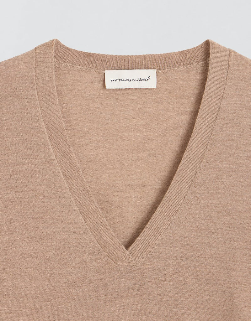 Unsubscribed Whisper-Weight Cashmere V-Neck Sweater