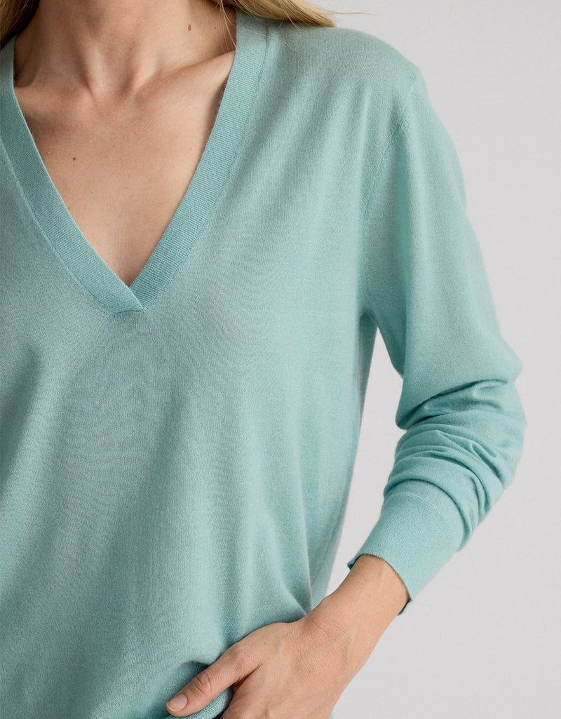 Unsubscribed Whisper-Weight Cashmere V-Neck Sweater