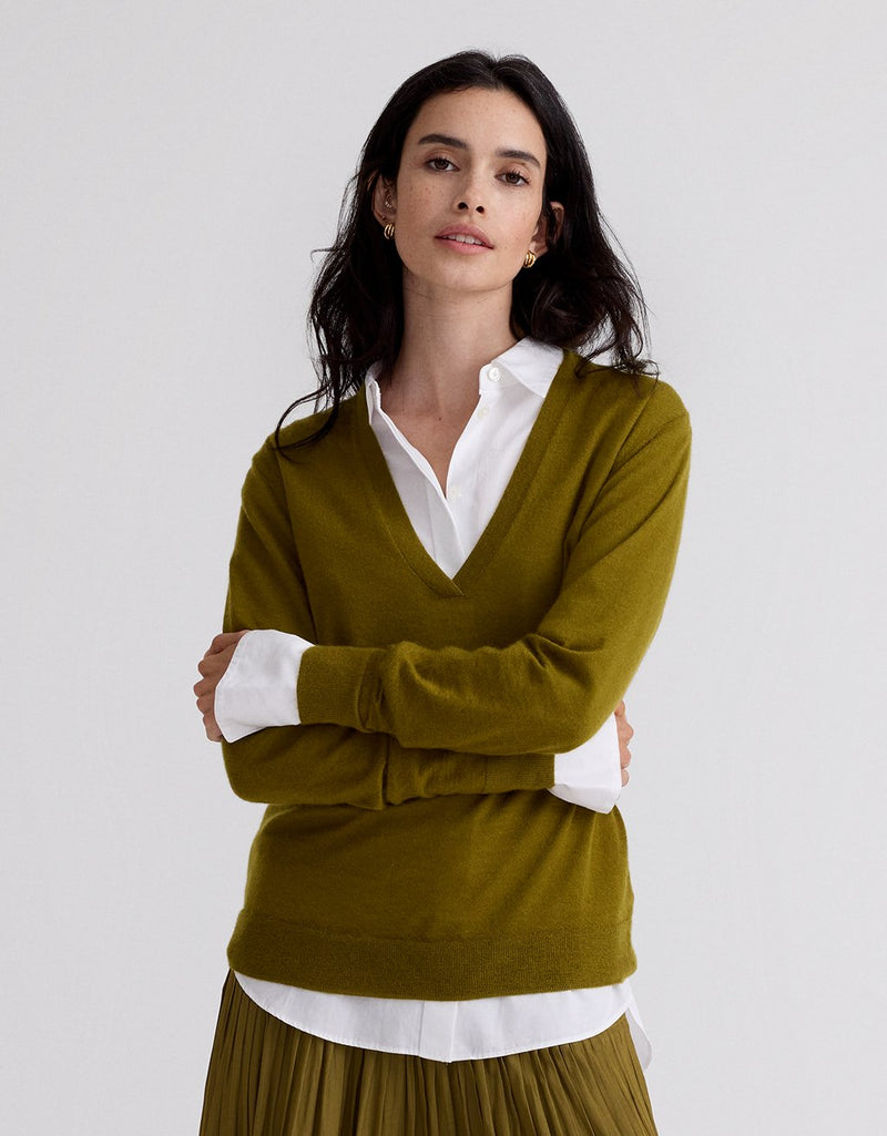 Unsubscribed Whisper-Weight Cashmere V-Neck Sweater