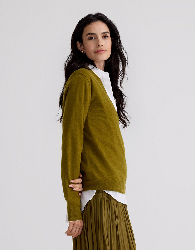 Unsubscribed Whisper-Weight Cashmere V-Neck Sweater