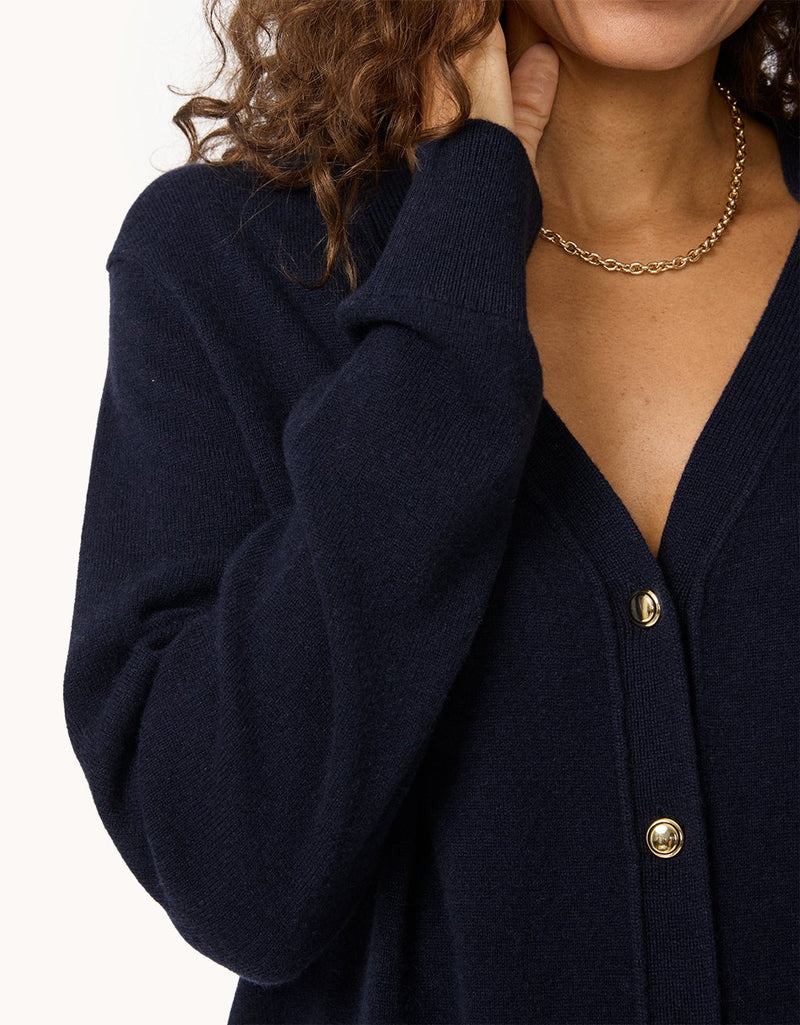 Unsubscribed Everyday-Weight Cashmere Boyfriend Cardigan