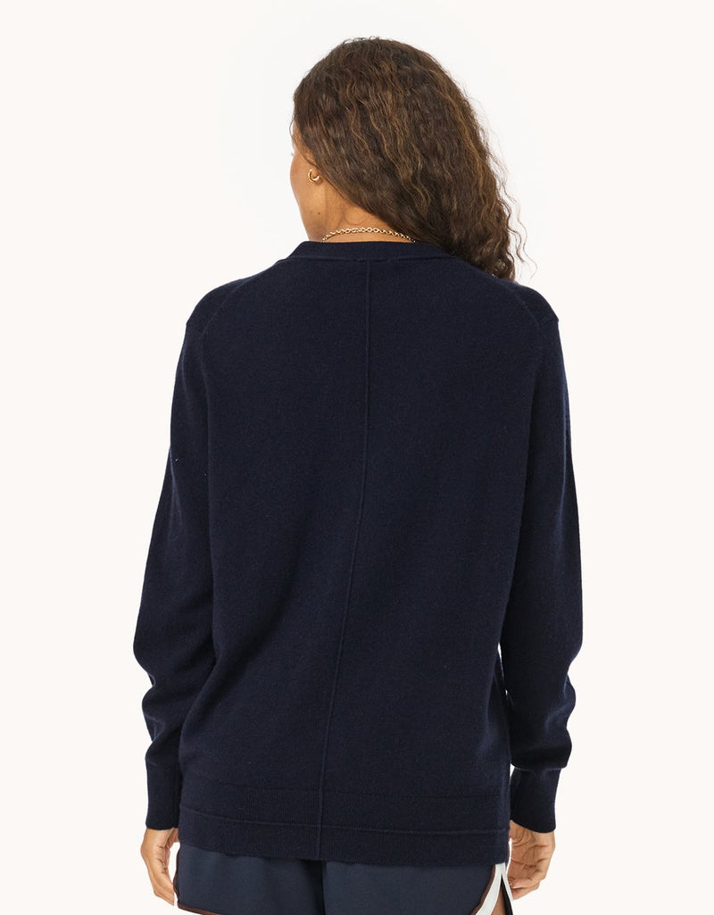 Unsubscribed Everyday-Weight Cashmere Boyfriend Cardigan