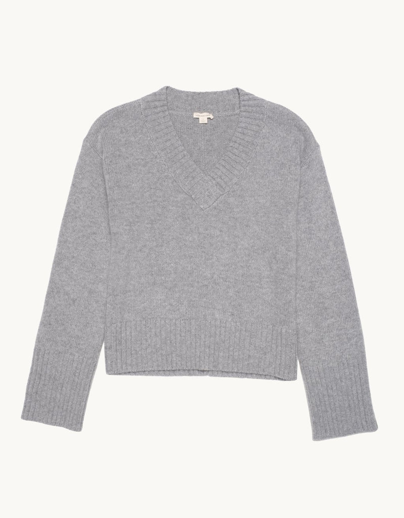 Unsubscribed Winter-Weight Cashmere V-Neck Sweater