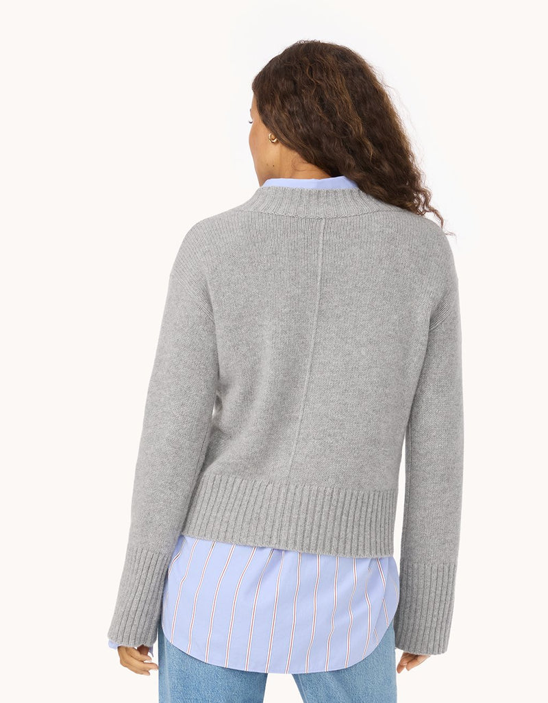 Unsubscribed Winter-Weight Cashmere V-Neck Sweater