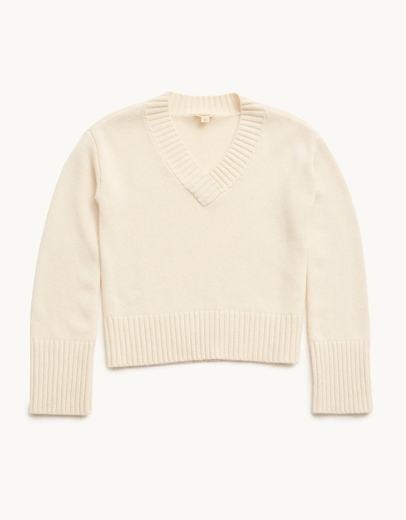 Unsubscribed Winter-Weight Cashmere V-Neck Sweater