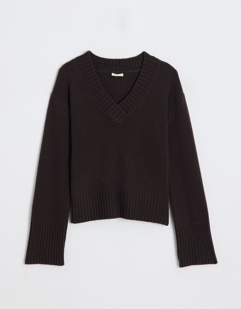 Unsubscribed Winter-Weight Cashmere V-Neck Sweater
