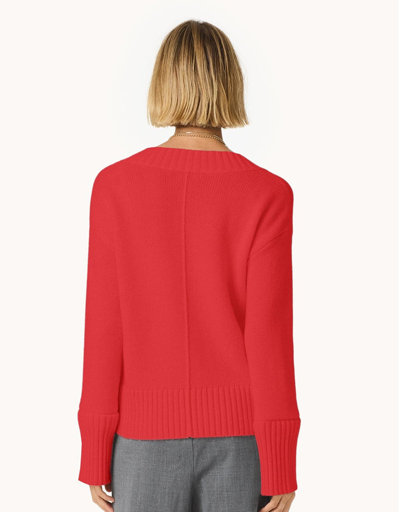 Unsubscribed Winter-Weight Cashmere V-Neck Sweater