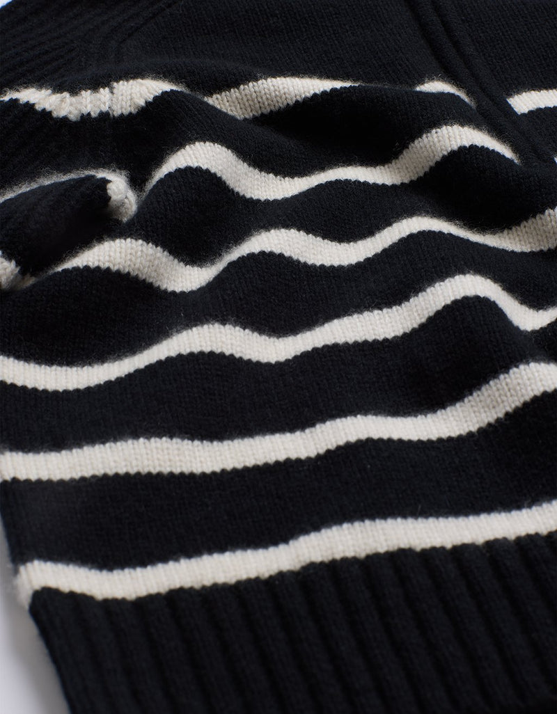Unsubscribed Ribbed Winter-Weight Cashmere Half-Zip Sweater