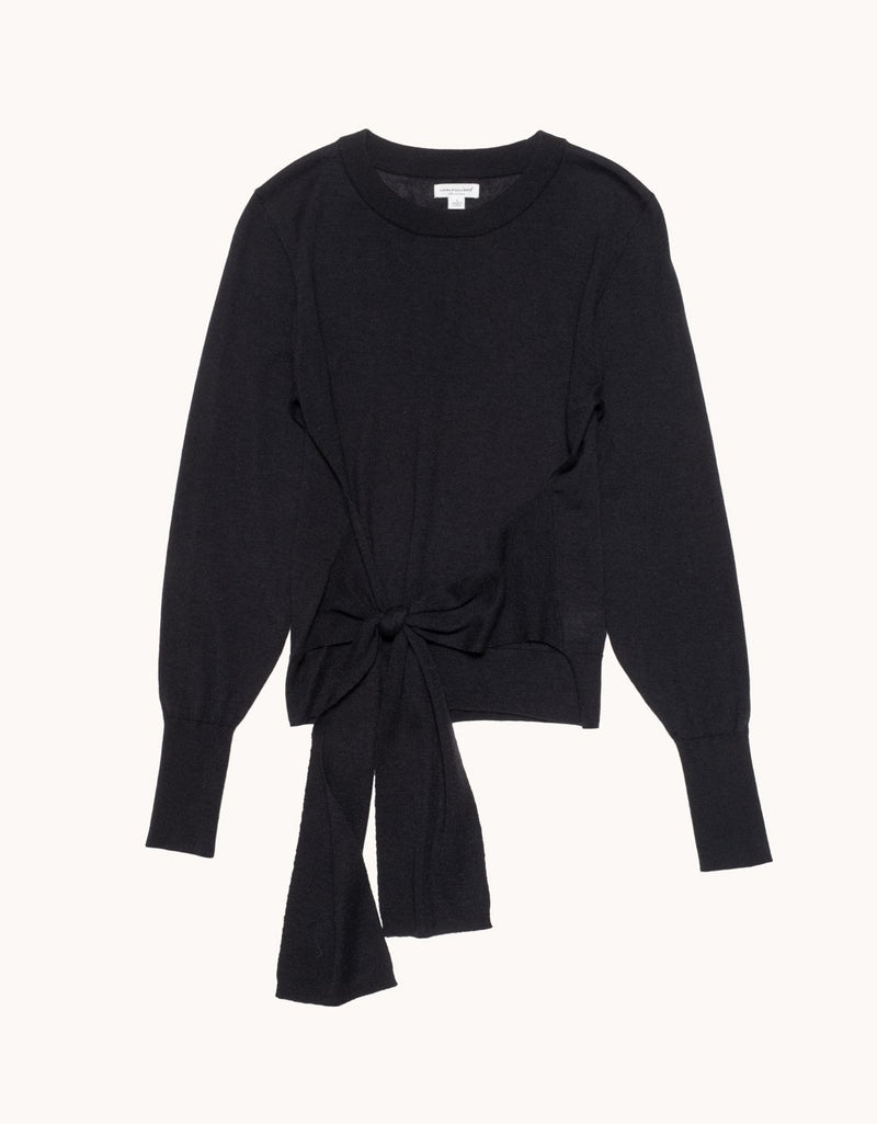 Unsubscribed Whisper-Weight Cashmere Tie Waist Sweater