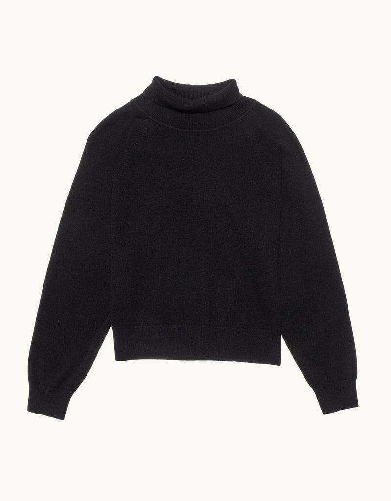 Unsubscribed Everyday-Weight Cashmere Raglan Turtleneck