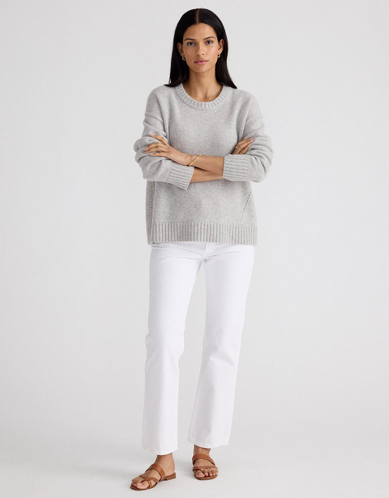 Unsubscribed Winter-Weight Cashmere Crewneck Sweater