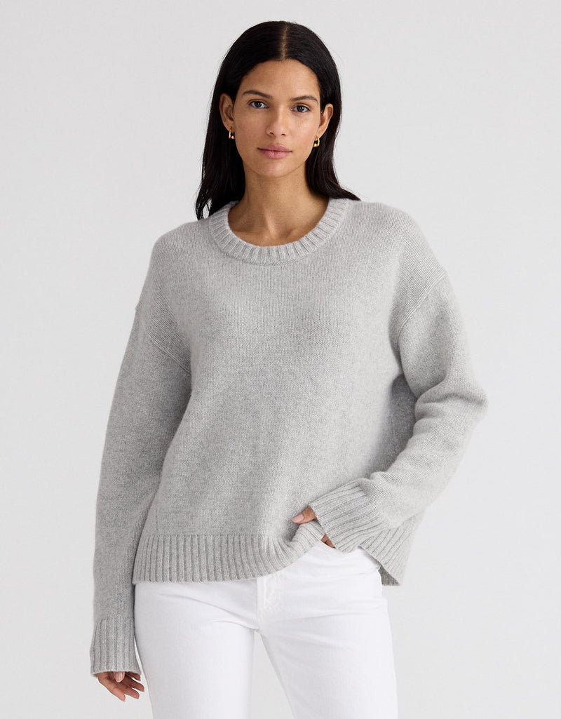 Unsubscribed Winter-Weight Cashmere Crewneck Sweater