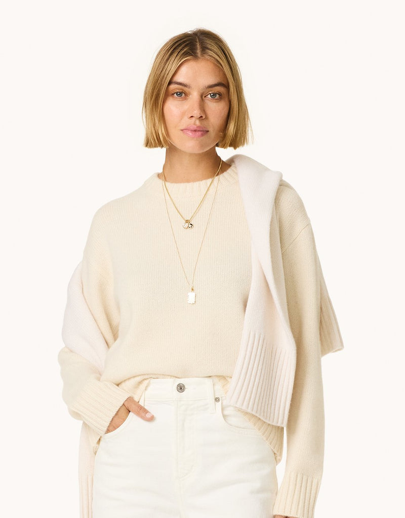 Unsubscribed Winter-Weight Cashmere Crewneck Sweater
