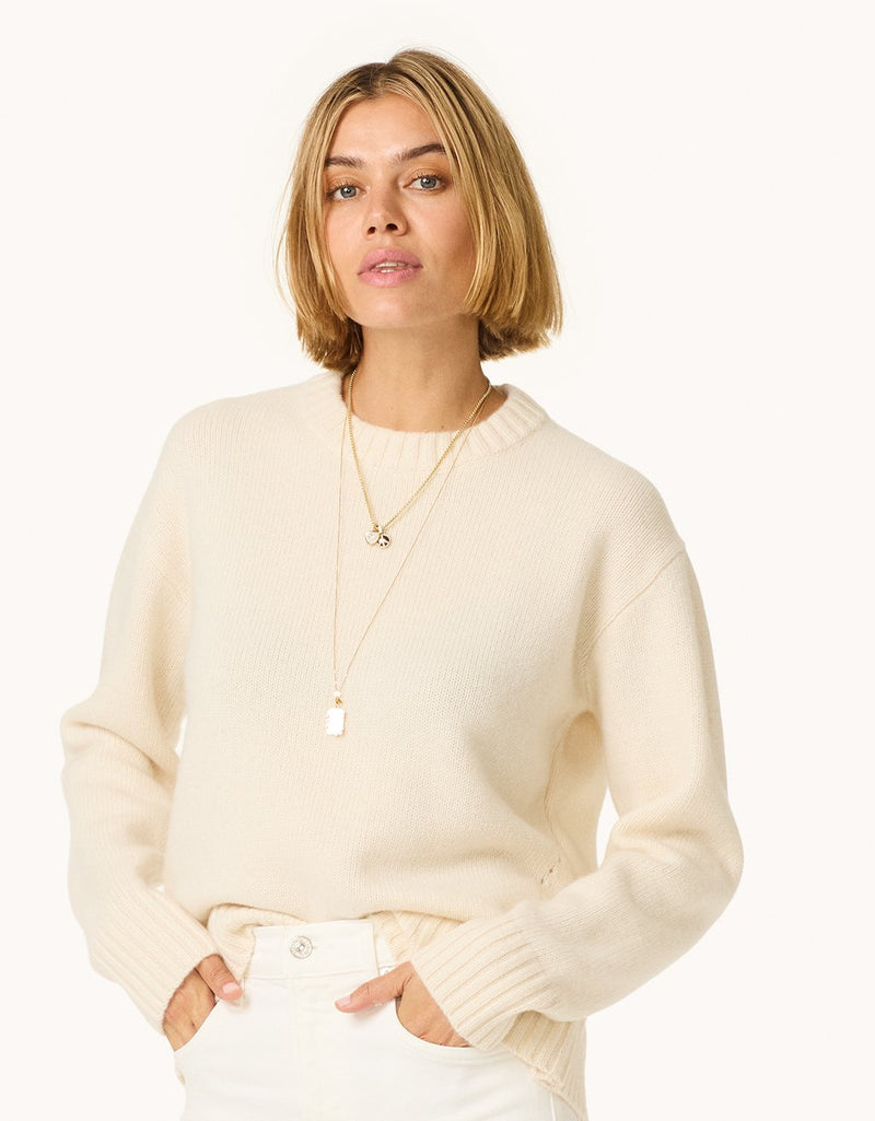 Unsubscribed Winter-Weight Cashmere Crewneck Sweater