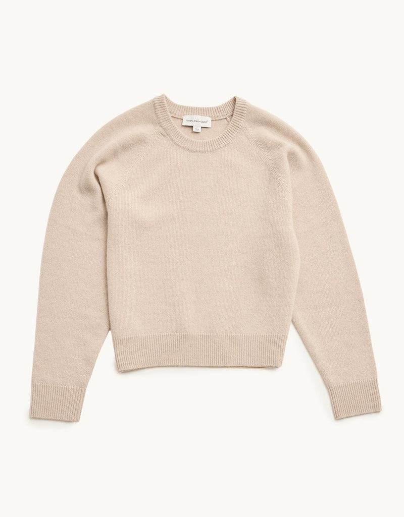 Unsubscribed Cocoon-Weight Shimmer Cashmere Raglan Sweater