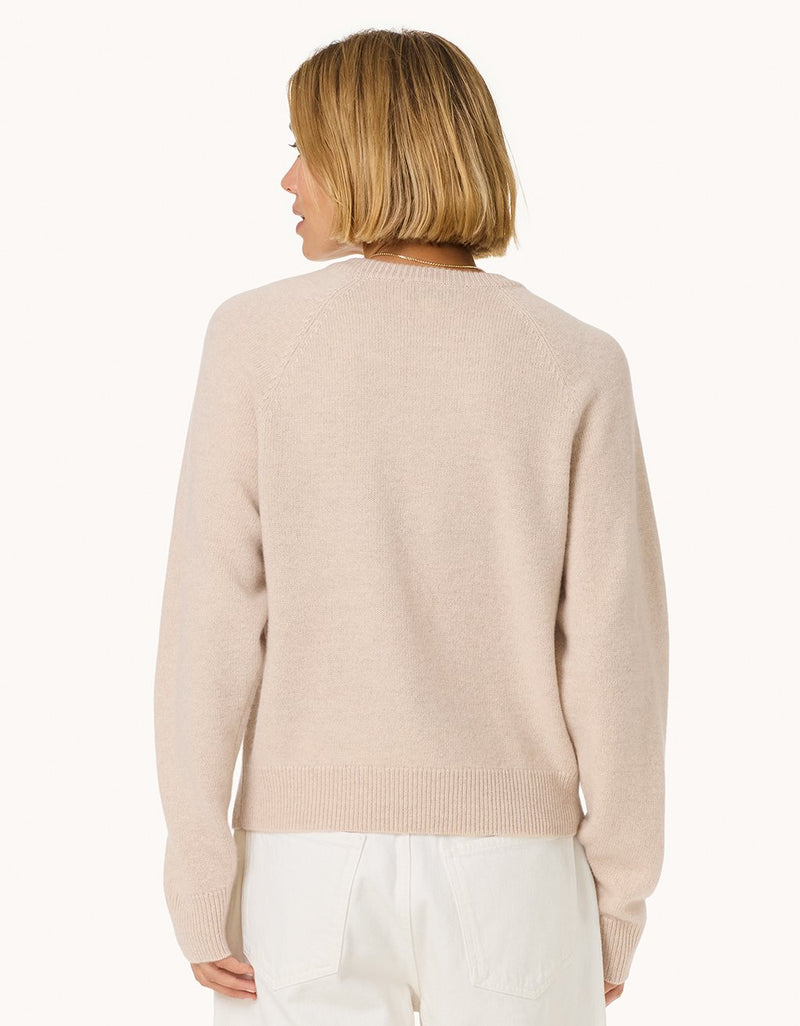 Unsubscribed Cocoon-Weight Shimmer Cashmere Raglan Sweater